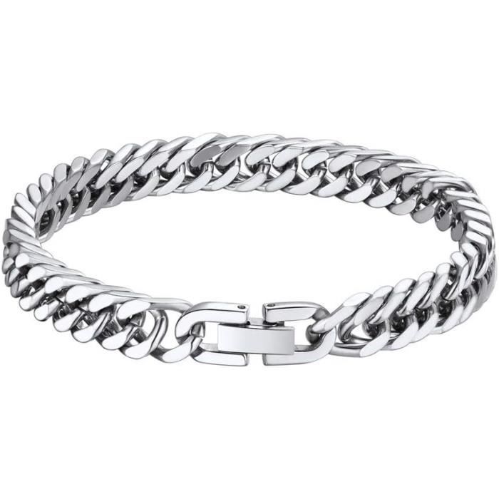 Bandmax Chaîne Collier Maille Gourmette En Acier Inoxydable 316L – 4mm, 6mm Ou 9mm, Plaqué Or Ou Argent, Longueurs 36 à 76 Cm – Bijou Intemporel Homme & Femme