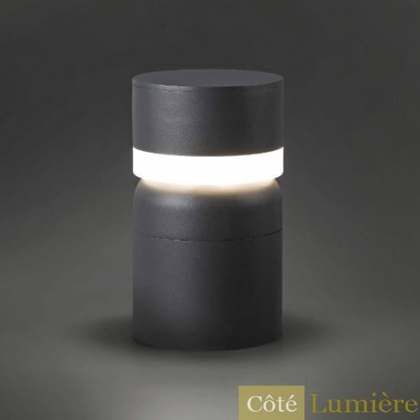 Borne lumineuse Sete LED gris foncé - Faro Barcelona - Extérieur - Métal - IP54