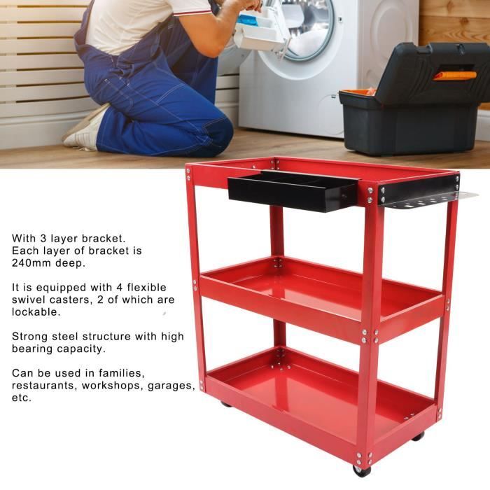 Chariot à Roulettes Avec Tiroir Transparent, Chariot De Rangement à Roulettes Multifonction Avec Roulettes Pour Chambre Cuisine Bureau 2 94559463