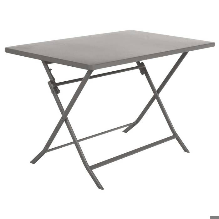 Table de jardin pliante rectangulaire Greensboro tonka 4 places en acier traité époxy - Hespéride Table de jardin pliante rectangulaire Greensboro tonka 4 places en acier traité époxy - Hespéride