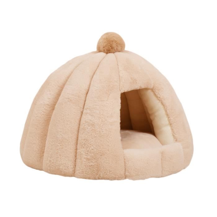 Meilleurs prix pour Dôme Top Chien Chat Maison Chenil Câlin Grotte de Couchage Lit Doux Tapis Pad Nid Chaud D'hiver Coussin Bkanket pour Kaki 48x40cm