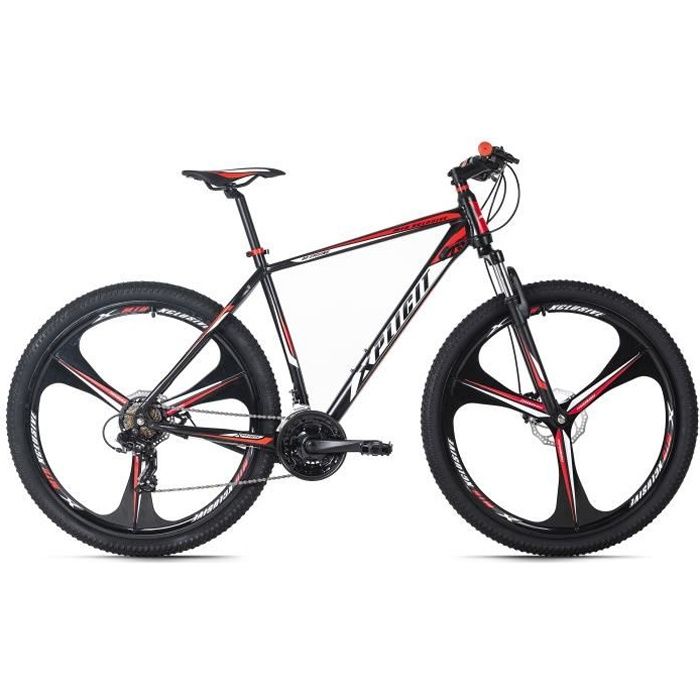 Vélo VTT Semi-Rigide 29'' - KS CYCLING - Xplicit - Homme - 21 Vitesses - Noir-Rouge - Taille de Cadre 48 cm