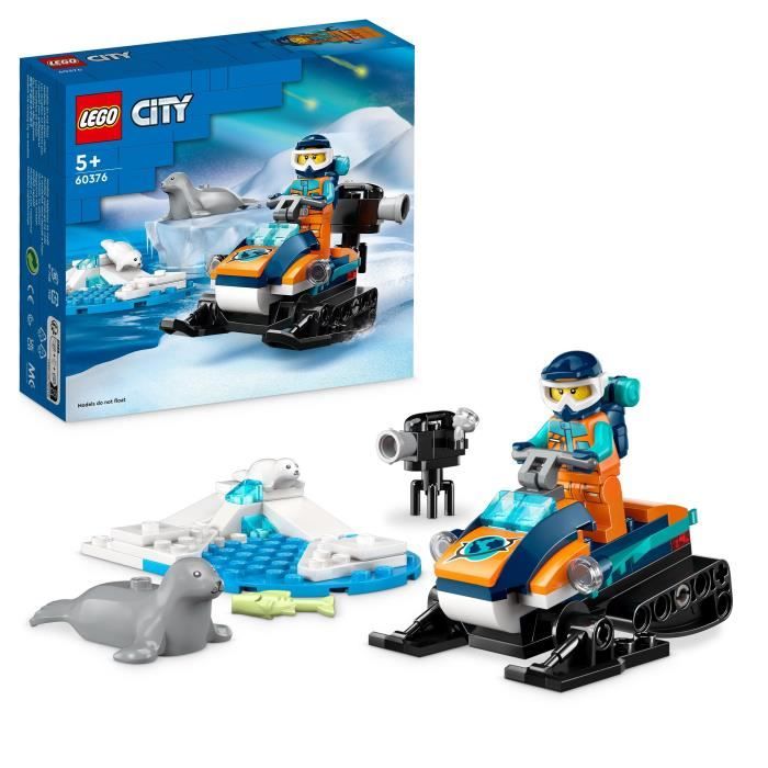 LEGO 60368 City Le Navire d'Exploration Arctique, Grand Jouet avec