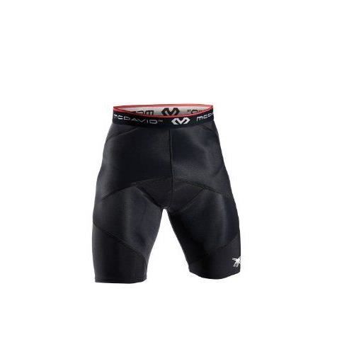 Short de compression McDavid Cross - Noir - Multisport - Adulte - Soulage les douleurs liées à la pubalgie