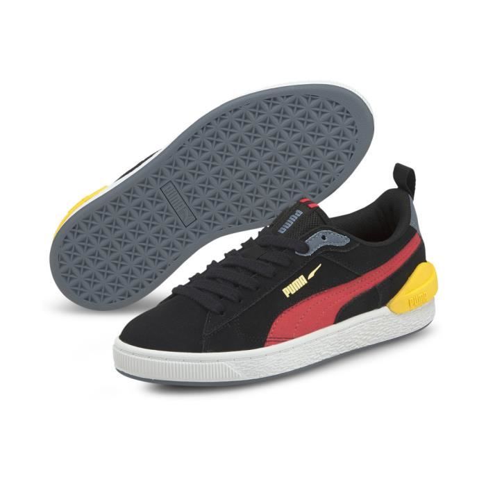 puma suede black and pink