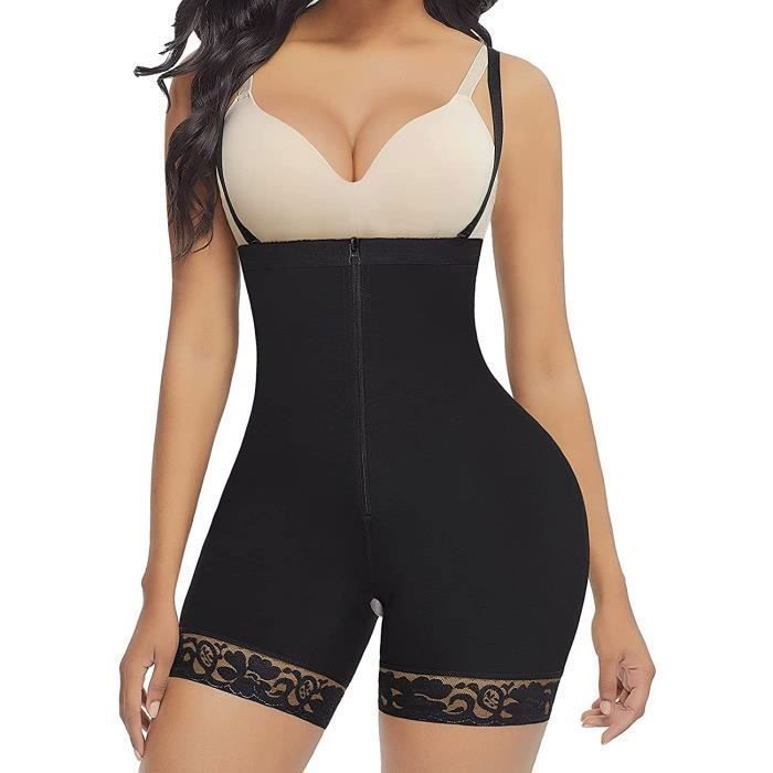 Body Sculptant Gaine Amincissante Nieery Femme - Body Invisible Ventre Plat, Réglable 3 Crochets, Taille XL Soutien Gorge Sans Bretelles