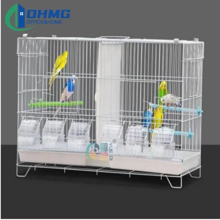 Meilleurs prix pour Cage à oiseaux blanche - HSTURYZ - 60*26*39.5cm - Fil métallique - Accessoires inclus