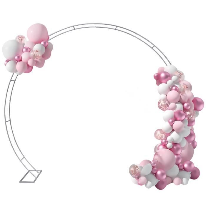 Support Arc Ballon 2,4m Arche De Ballons Dorée 2,4 M En Métal - Support Rond Pour Décoration De Mariage, Anniversaire, Fêtes