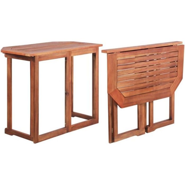 Magnifique Economique Table de balcon Bois d'acacia massif 90 x 50 x 75