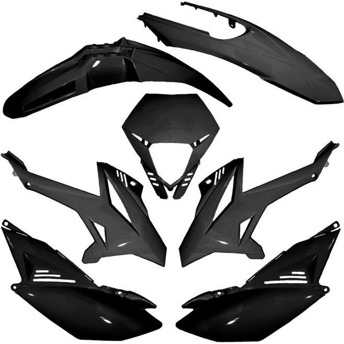 Kit carénage carrosserie noir pour moto Beta 50 RR 2012 à 2020 7 piece
