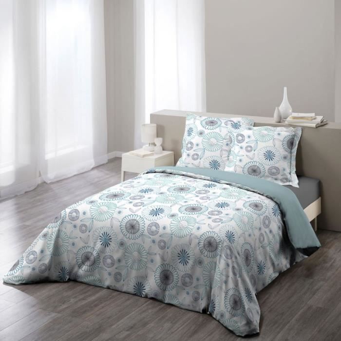 Parure lit 3 pièces : housse 160x200cm NEUF l'unité