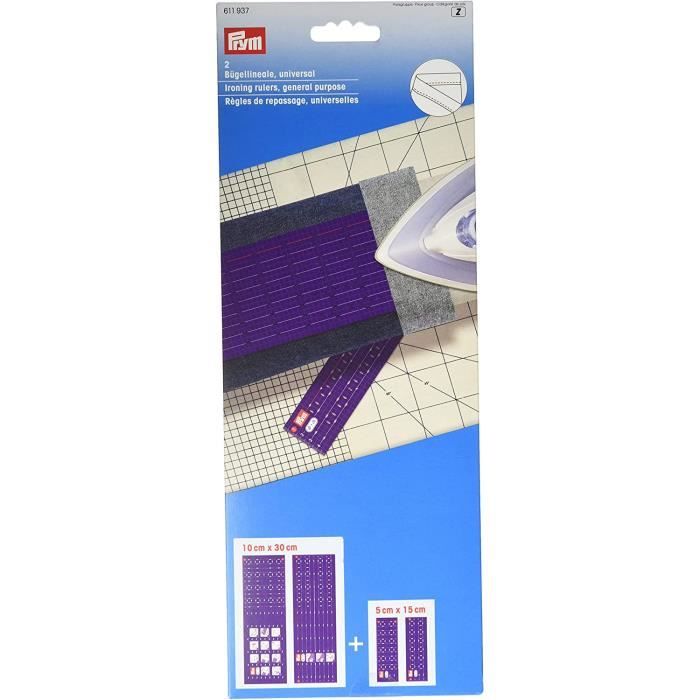 Règle de repassage - Prym - Lot de 2 - Résistant à la chaleur - Réutilisable - 2 tailles différentes