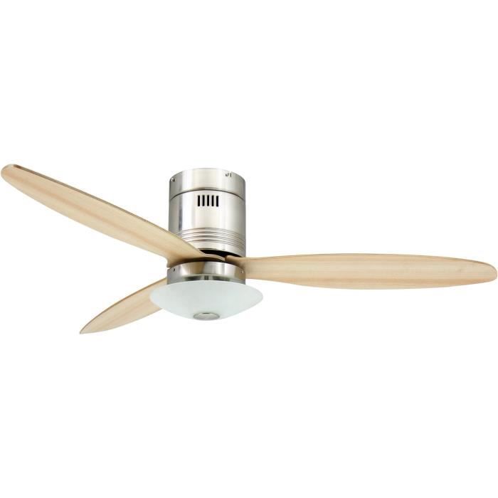 Ventilateur De Plafond Avec Lumiere En Bois, 106Cm Ventilateur De
