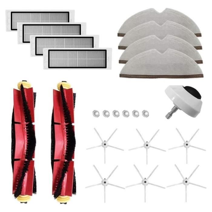 Ricambi per Aspirapolvere Xiaomi, Kit di accessori per Xiaomi Roborock S5 Max S6 Max S6 Pure S6 MaxV S50 S51 S55 S60 S65 S5 S6 Spazzola Principale, Filtri HEPA, Spazzola Laterale