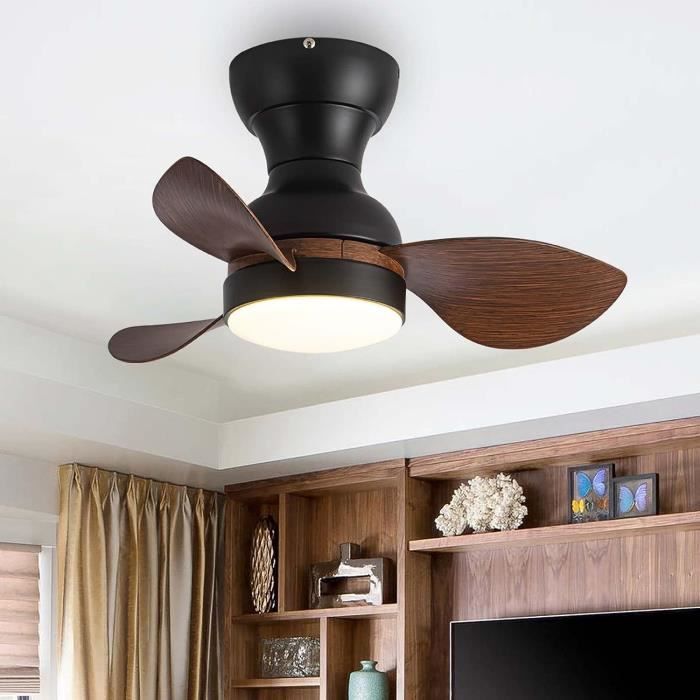 Ventilateur Plafond Avec Lumière RGB - Télécommande, 6 Vitesses, Moteur DC Silencieux