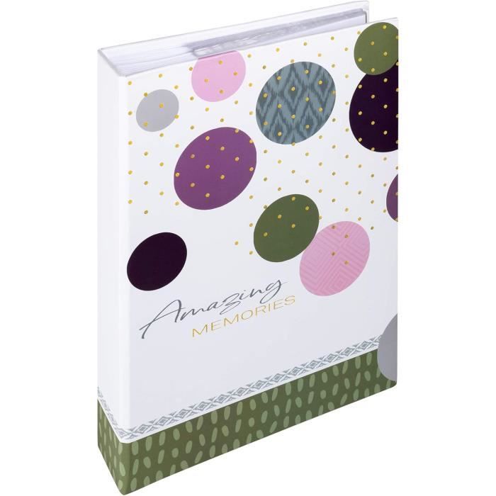 Album Photo Walther Amazing Memories 300 Photos - Format 10x15cm, Pages Transparentes, Vert