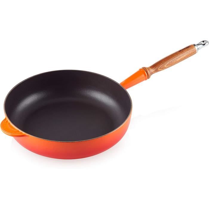 Le Creuset, Sauteuse en Fonte Émaillée, Ronde, Ø 28 cm, Compatible avec Toutes Sources de