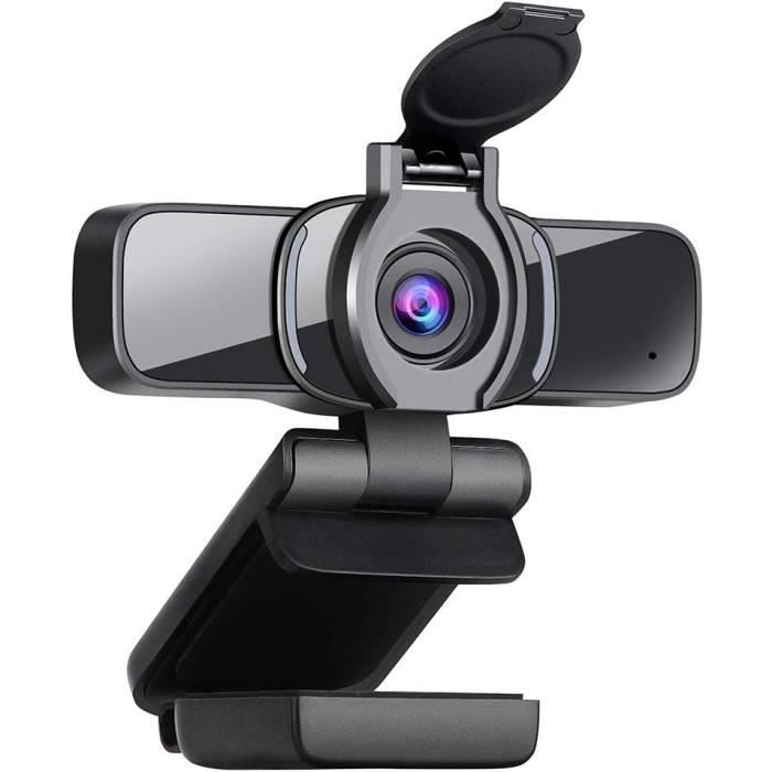 Webcam 1080p Full HD - Double Micro Stéréo - Cache Confidentialité - USB - Pour PC