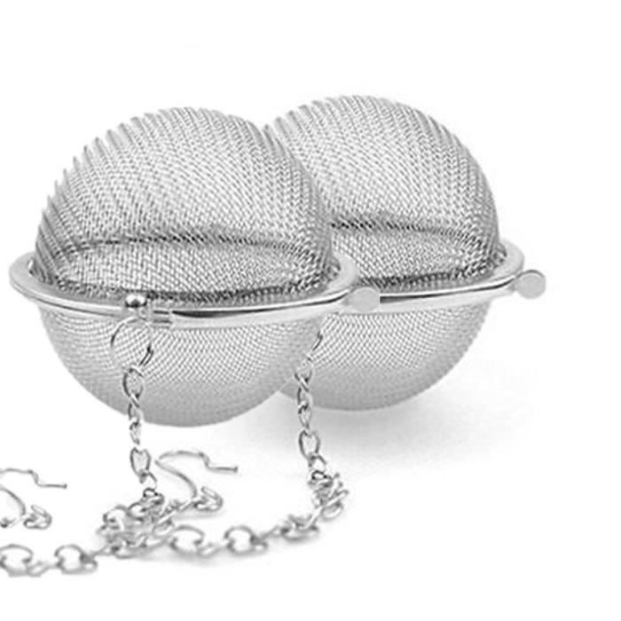 Infuseur à Thé En Acier Inoxydable 304 - Boule à Thé Avec Chaîne - Maille Fine Anti-Fuites