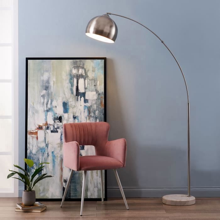 Lampadaire arqué Teamson Home gris 110 X 32 X 173 Lampadaire arqué Teamson Home gris 110 X 32 X 173