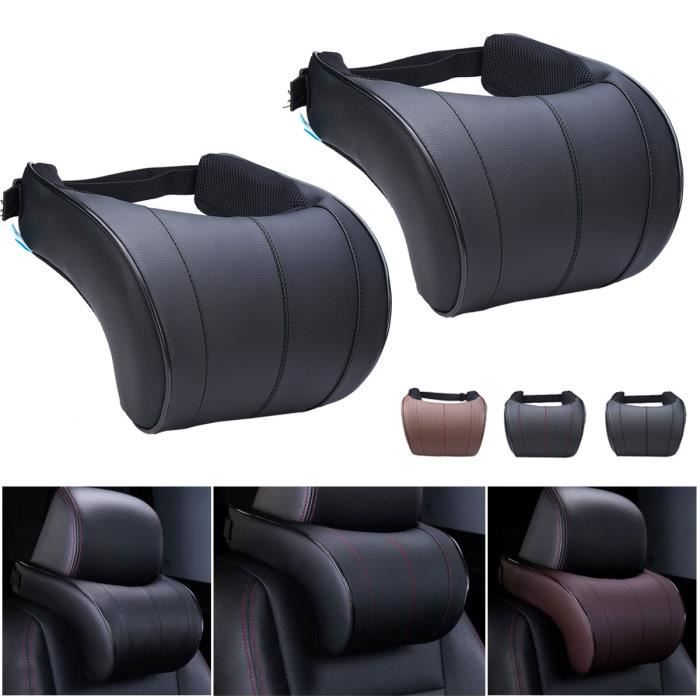 1Pcs Voiture AppuieTête Coussin Oreiller Protection Cou Tête Siège Mémoire Mousse Noir Cdiscount