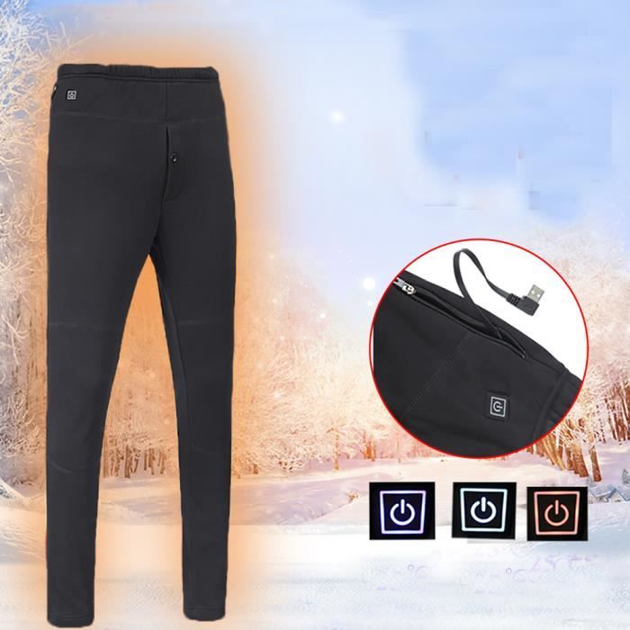 Pantalon Chauffant /électrique pour lext/érieur en Hiver eventek Pantalon Chauffant USB 5V Rechargeable Pantalon Chauffant avec 6 Zones de Chauffage Batterie Non Incluse Hommes//Femmes