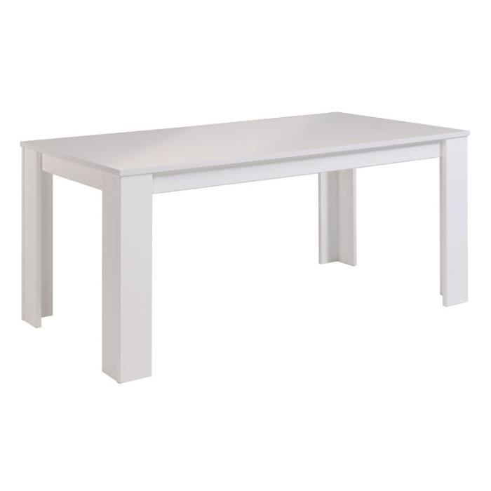 Table de repas Blanc brillant - MULTY - L 170 x l 88 x H 77 cm Table de repas Blanc brillant - MULTY - L 170 x l 88 x H 77 cm