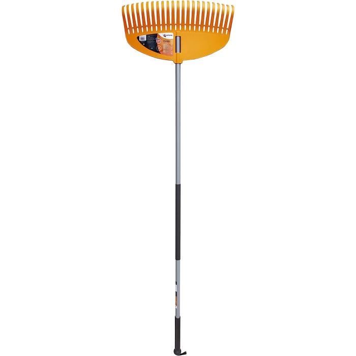 FANTASK Râteau De Jardin 91 Cm Large Avec Manche 174 Cm - Aluminium 36 Dents, Râteau à Feuilles Et Gazon Pour Ameublir Le Sol