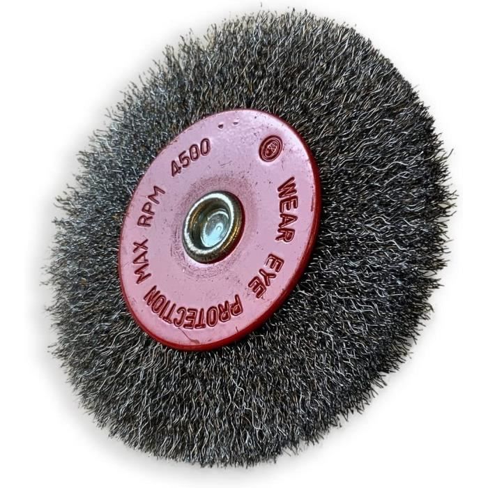 Brosse Métallique Rotative Pour Perceuse - 100mm - Pour Enlever Rouille, Peinture Et Soudures - Polyvalente Et Efficace