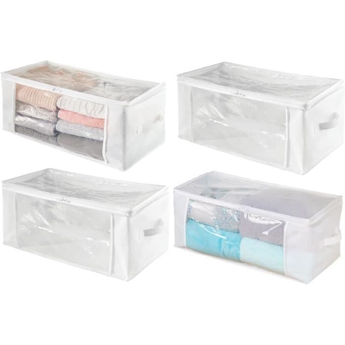 Boîte de rangement pour vêtements pliable 2 pièces, sac de rangement à
