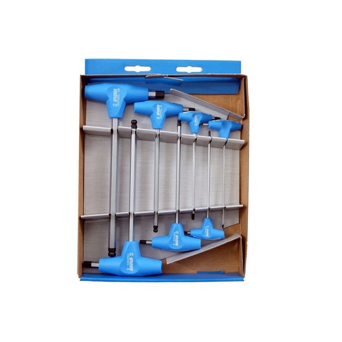 Clé Hexagonale 3 Voies Unior – Tailles 4/5/6 Mm Et 2/2,5/3 Mm – Poignée Noir/Rouge – Pour Vélo