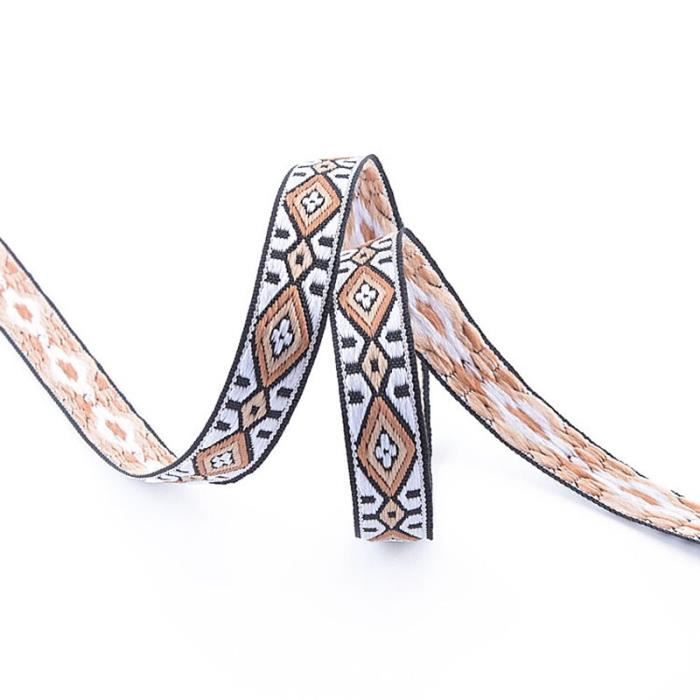 Ruban Thermocollant Strass Et Perles Motif Ethnique - DIY Déco Textile