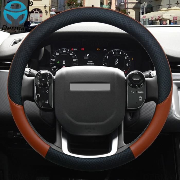 Volant Range Rover COUVRE-VOLANT,Marron--Housse de volant en cuir pour Land Rover ...