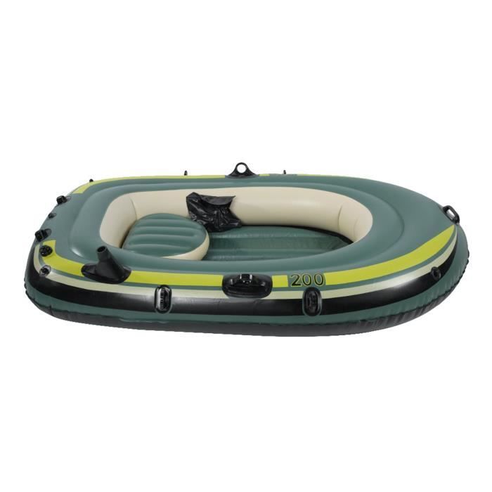 Canoë Kayak Gonflable 2 Personnes - Bateau PVC Vert Avec Corde De Traction, Neuf