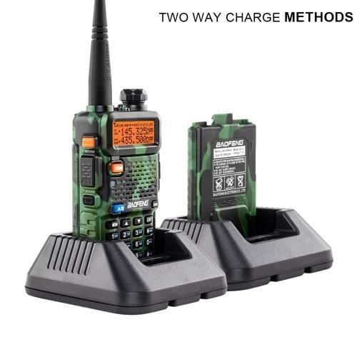 Baofeng UV-82 Talkie-walkie FM radio VHF/UHF à double PTT avec double  bande/affichage/veille longue portée (Casque ajouté) - Cdiscount Téléphonie