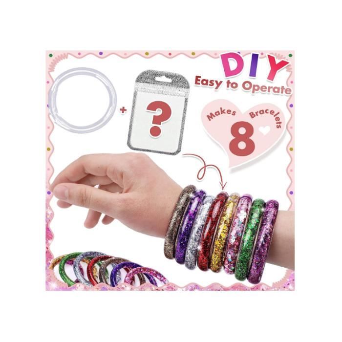 Diy Ensenble Fabrication de bracelet - bricolage pour filles - 200+ Pcs -  6ans+ à prix pas cher