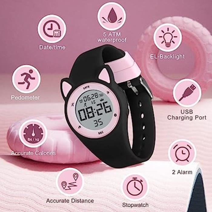 Montre Enfant Montre Adolescent Sport Digitale de Fitness Tracker