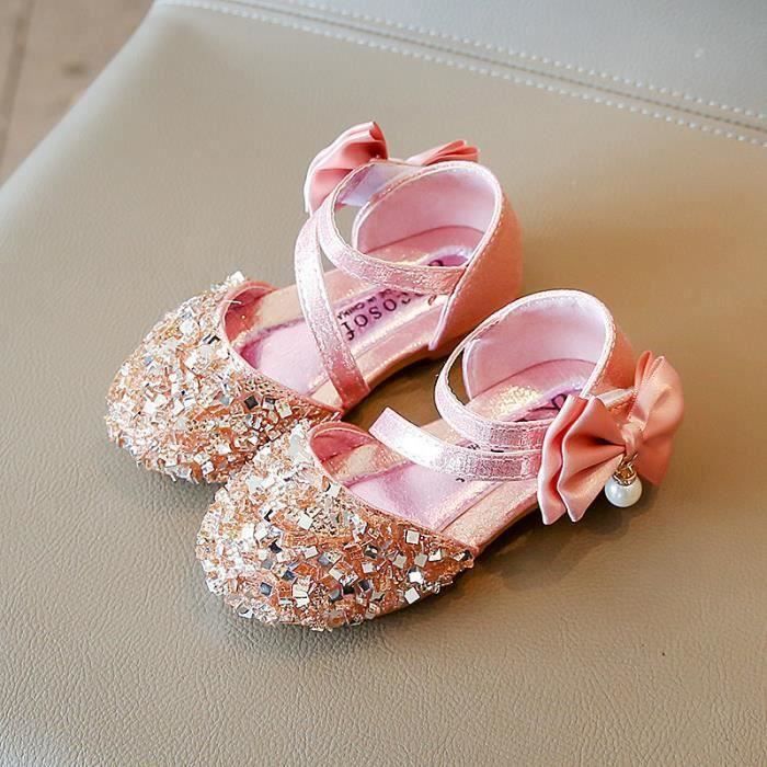Sandales talons plats pour filles chaussures de plage avec n ud