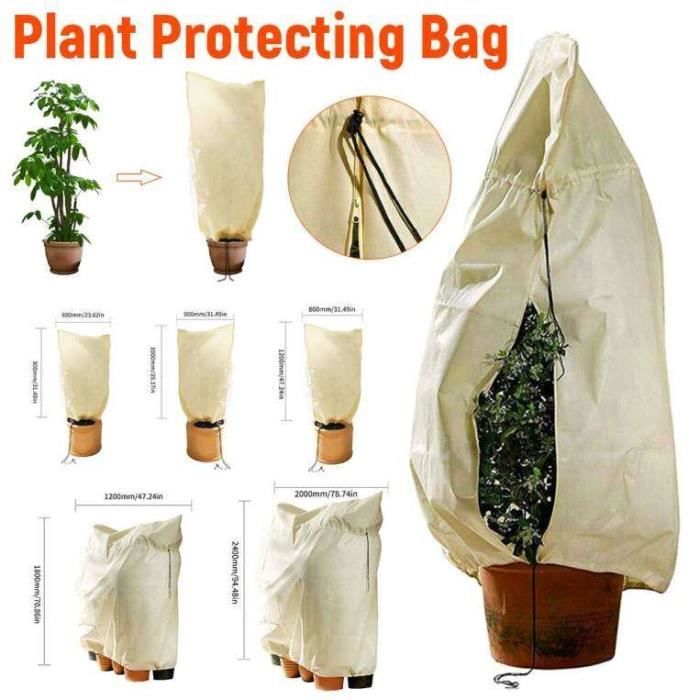WE21426-Housse de Protection contre le gel pour plantes. épaisse. pour  l'hiver. pour les arbres. Anti gel. chaude. sac de Protecti