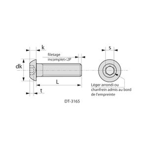 Vis à métaux tête fraisée fendue - Inox A4 4x20 mm - Boîte de 200