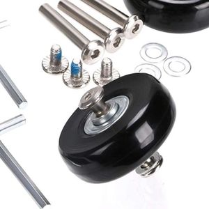 4 Roues De Rechange Pour Valise – Diamètre 50 Mm, Essieux Inclus, Réparation Facile