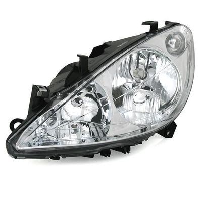 Lot 2 Phares Halogènes Pour Peugeot 307 (08/2000-06/2005) - Avec Servomoteur LWR, H7/H1, Gauche/droit