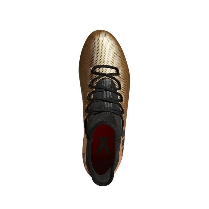 Chaussures de football adidas X 18.2 FG gris noir rouge solaire