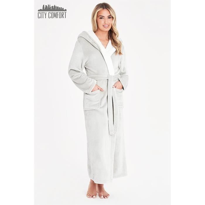 Robe de chambre de luxe Doux Peignoir en peluche Housecoat