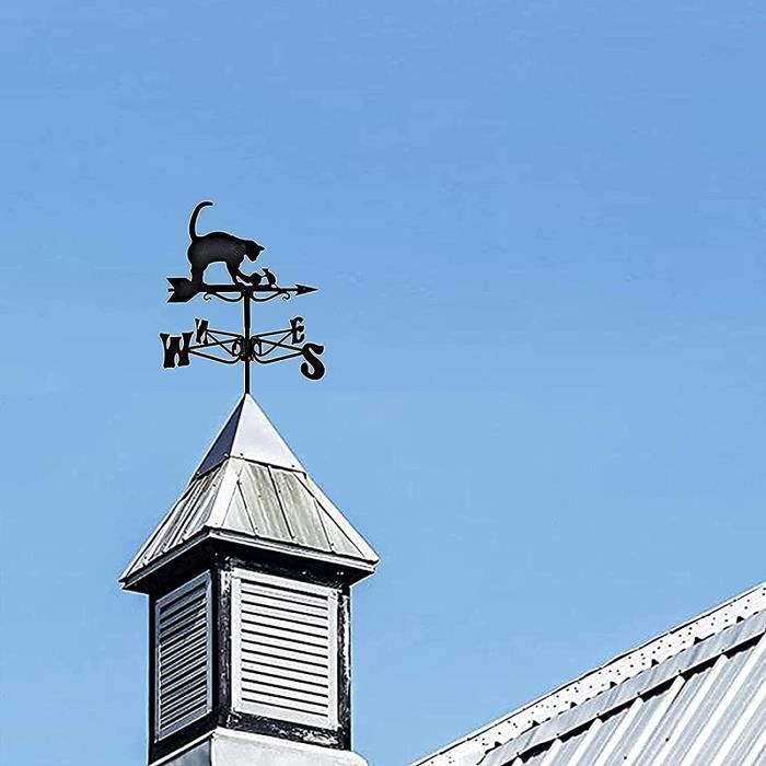RKYRRKI girouette en métal girouette en Acier inoxydable Pour girouette  extérieure en fer indicateur de Direction du Vent Jardin sur le toit
