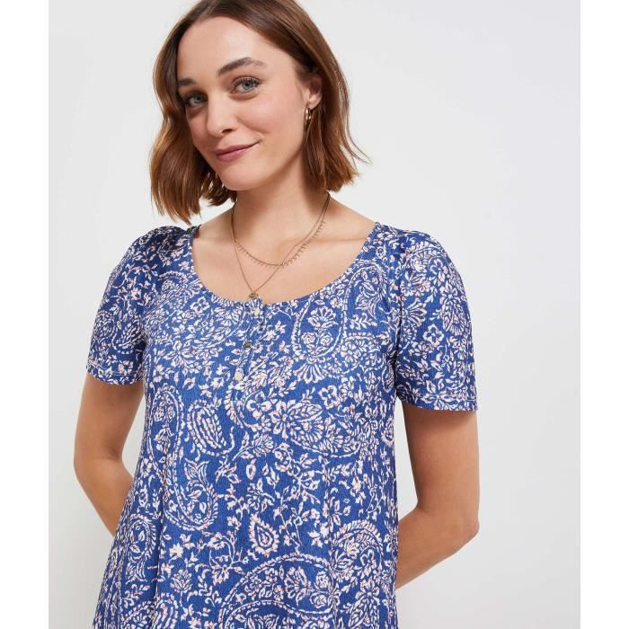 GRAIN DE MALICE Robe courte femme Bleu Cdiscount Pret a Porter