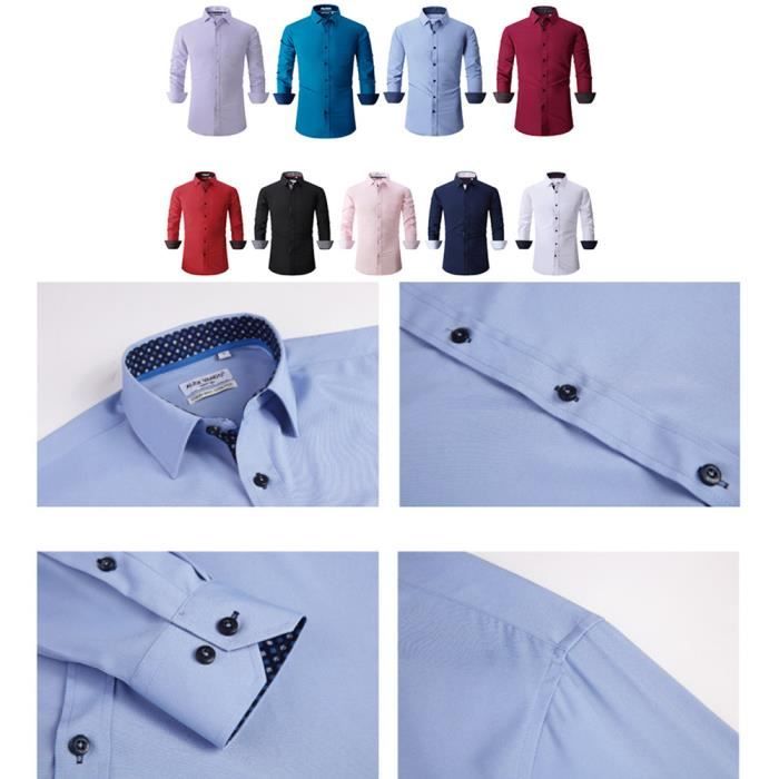 Chemise hot sale homme bordeau