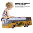 1:50 Modèle de Jouet en Alliage de Simulation Transit Bus avec Lumière et Musique pour Enfants (Jaune)-YIN-3