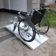 Rampe pour fauteuil roulant Rampe de Chargement 2x Pliable Aluminium 122cm 270kg Rampe Valise - 30240-3