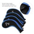 ARAMOX Couvre-tête de pilote de golf 10pcs Néoprène Golf Club Iron Head Covers Putter Set Protector Case Golf Accessory (Dark-3